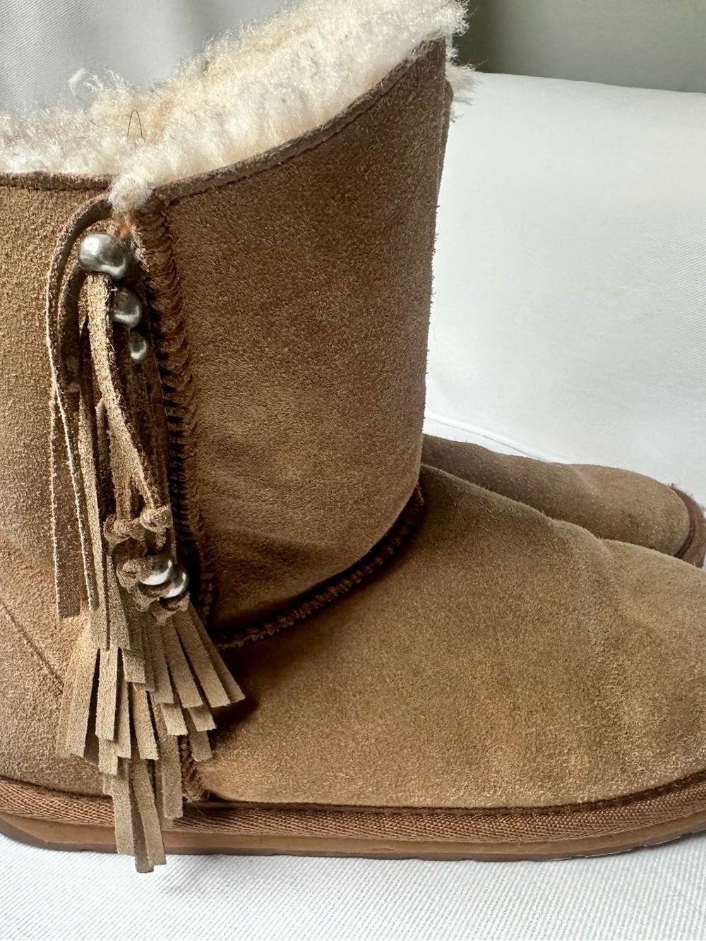 EMU Australia Suede Shearling Boots – Kids Size 3
